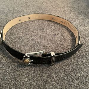 Brighten black leather belt size small